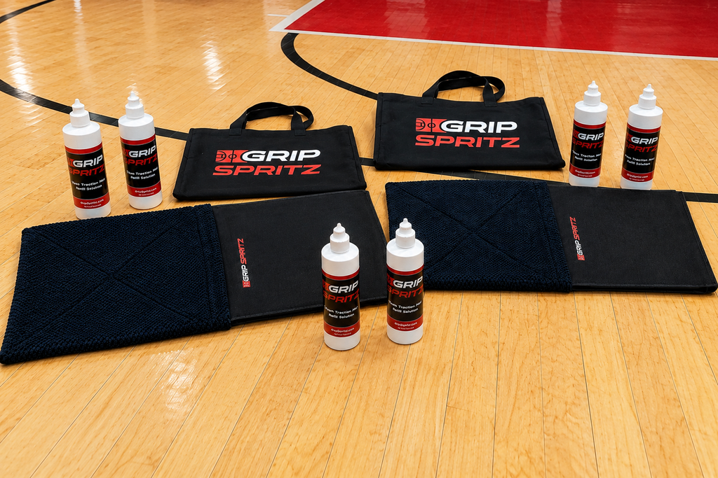 Grip Spritz School Bundle | Basketball Traction Mat System for Boys & Girls Programs