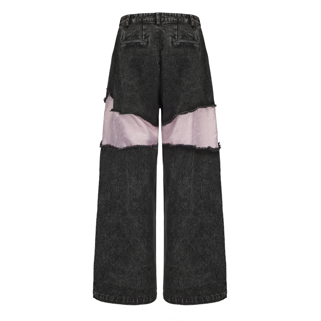 Deng Denim/Brocade Patch Jeans