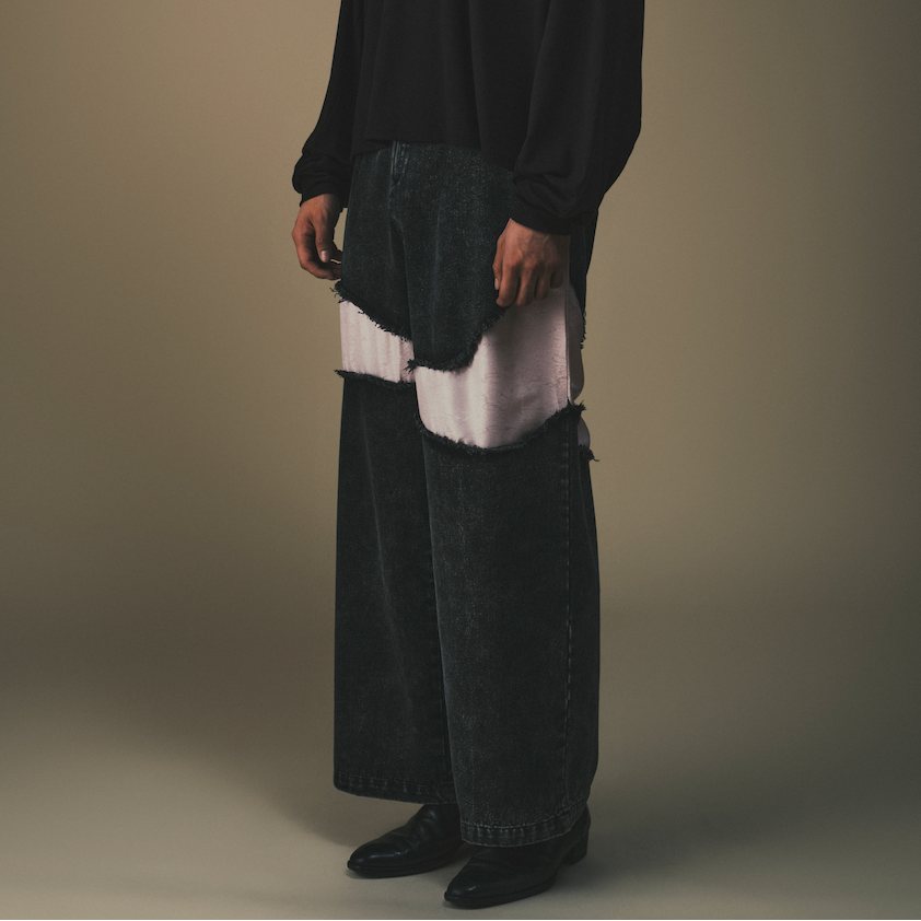 Deng Denim/Brocade Patch Jeans