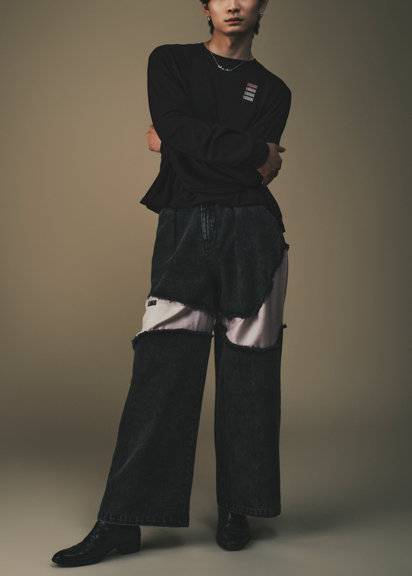 Deng Denim/Brocade Patch Jeans